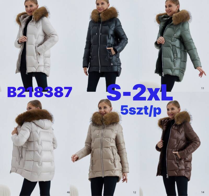 Kurtki damskie zimowe Roz S-2XL, 1 Kolor Paczka 5 szt